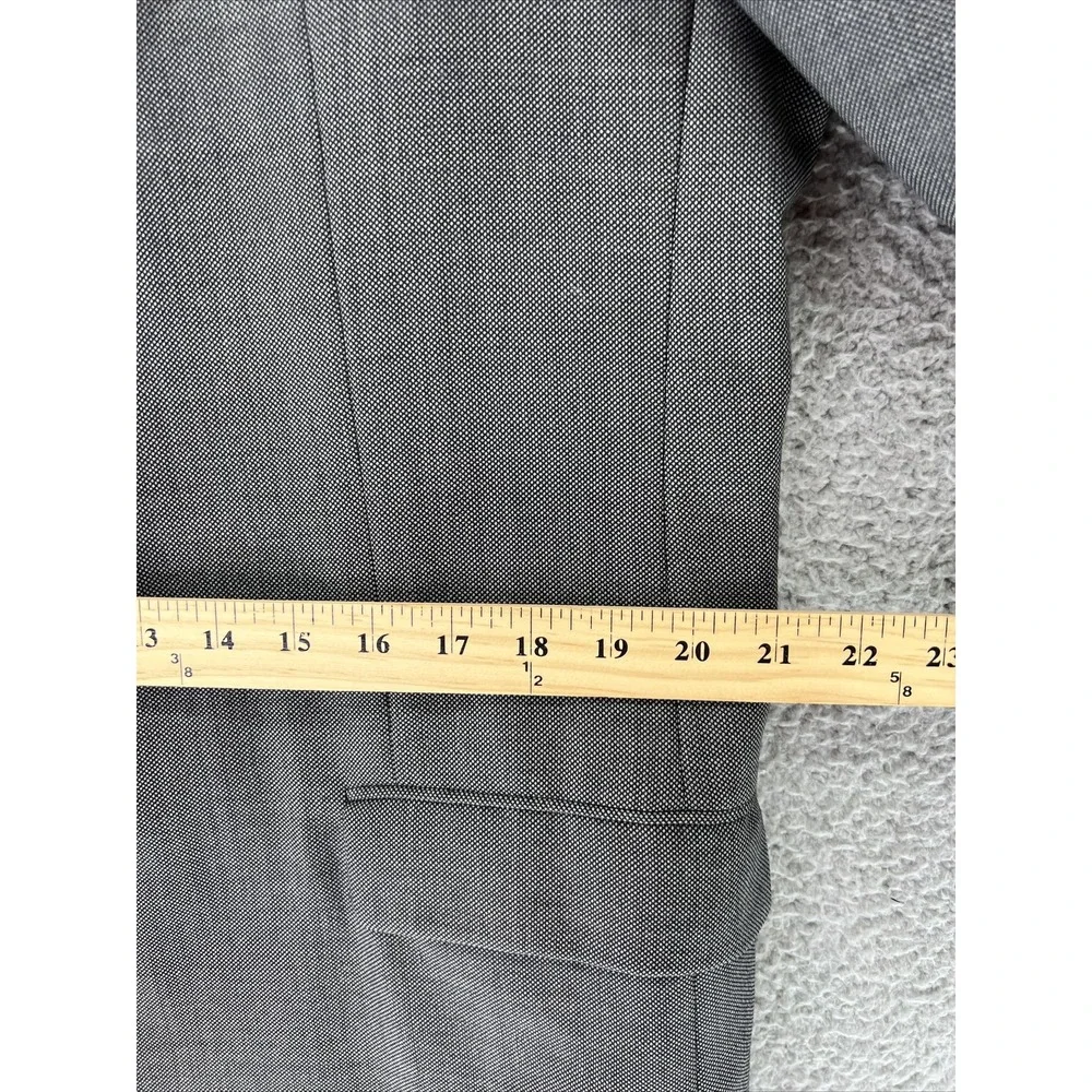 Hickey Freeman‎ Mens Gray Tasmanian Wool Blazer Sport Coat Two Button Jacket 42L